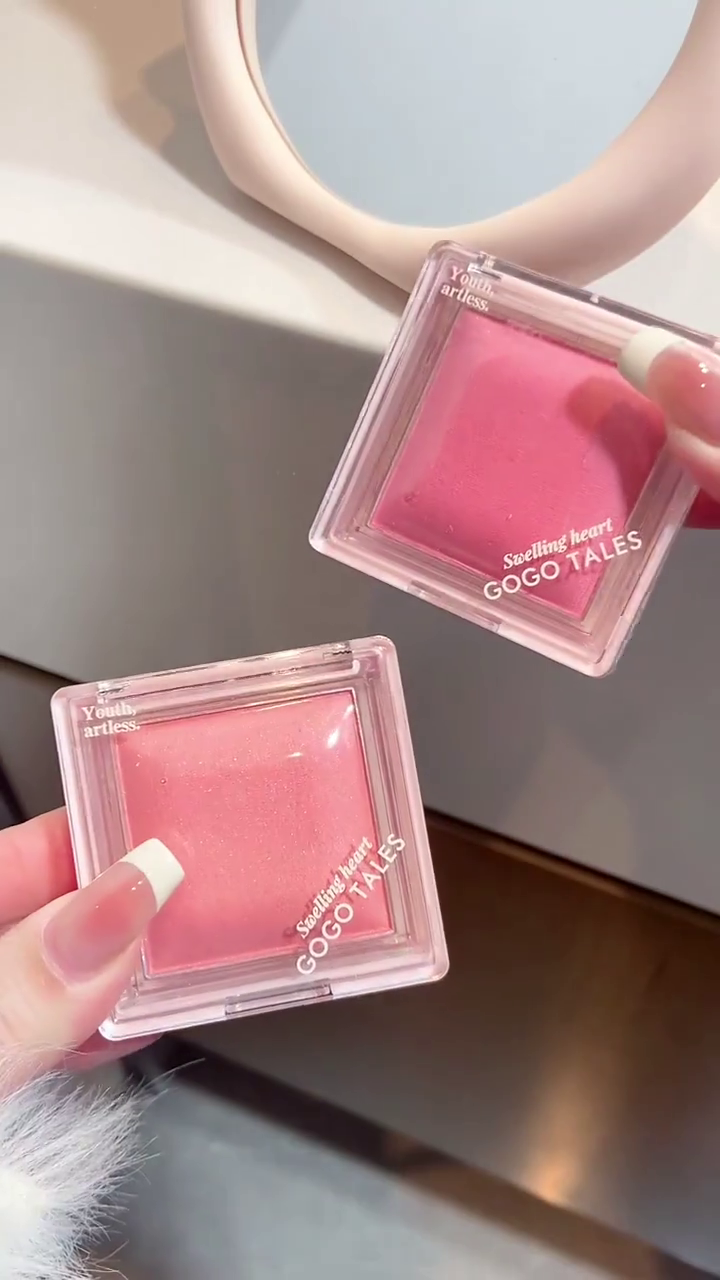 Swelling Heart Gogo Tales: Soft and Shimmery Pink Blushes for a Natural Glow and Flawless Finish