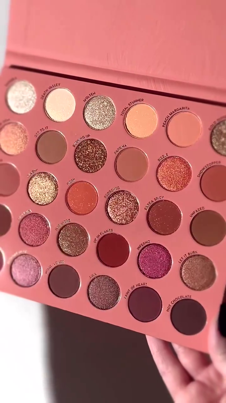 Morphe 35B Spicy Eyeshadow Palette – A Bold Collection of 35 Warm Matte and Glitter Shades for Fiery, Glamorous Eye Looks
