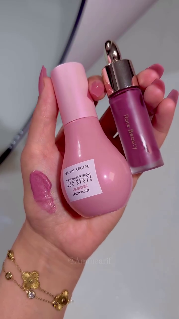 Glow Recipe Watermelon Glow Niacinamide Dew Drops & Rare Beauty Serum Stick – Hydrating Skincare and Flawless Glow for Your Skin