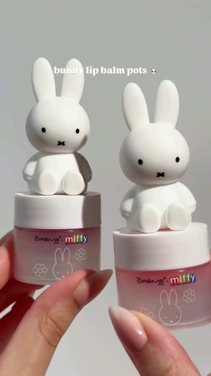 Bunny Lip Balm Pots by The Crème Shop – Adorable Miffy Design with Moisturizing Formula for Soft, Hydrated Lips