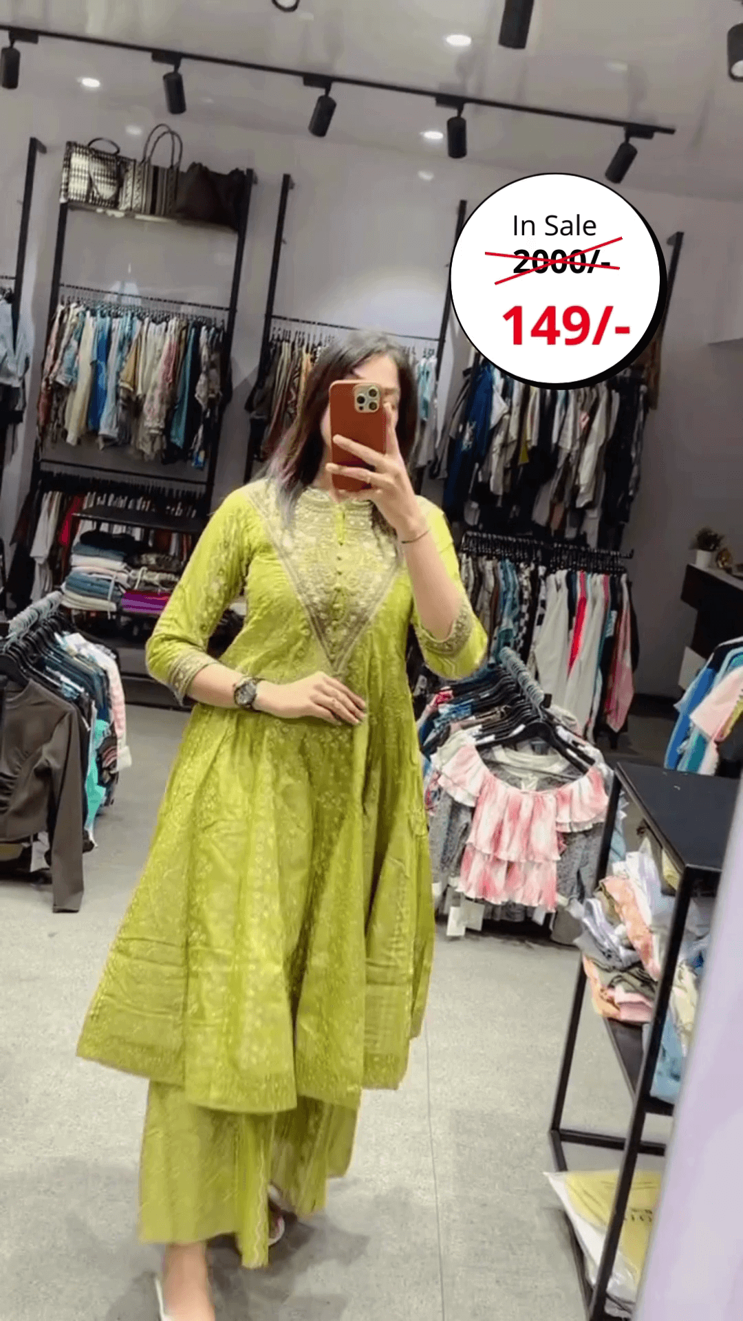 Women's Rayon Anarkali Kurti Pant with Dupatta Set