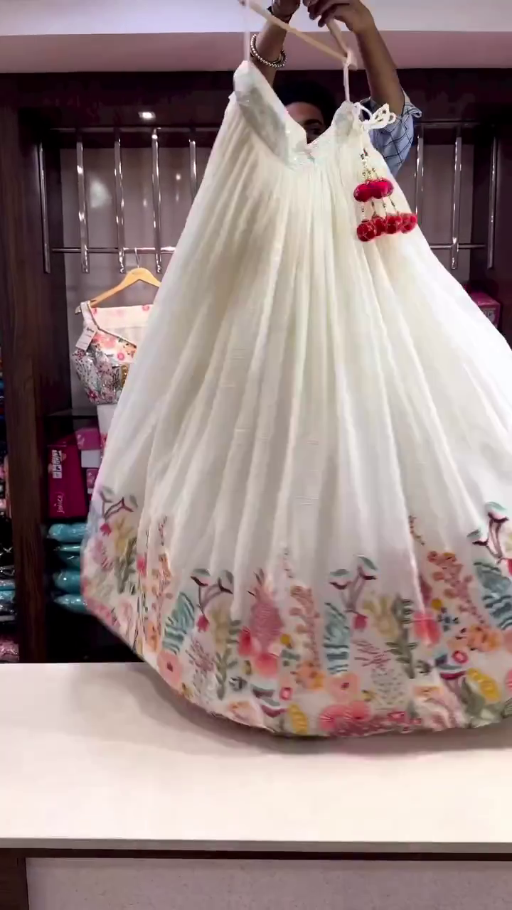 White Work Lehengha Choli