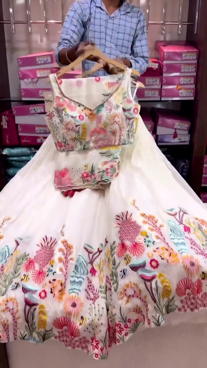 White Work Lehengha Choli