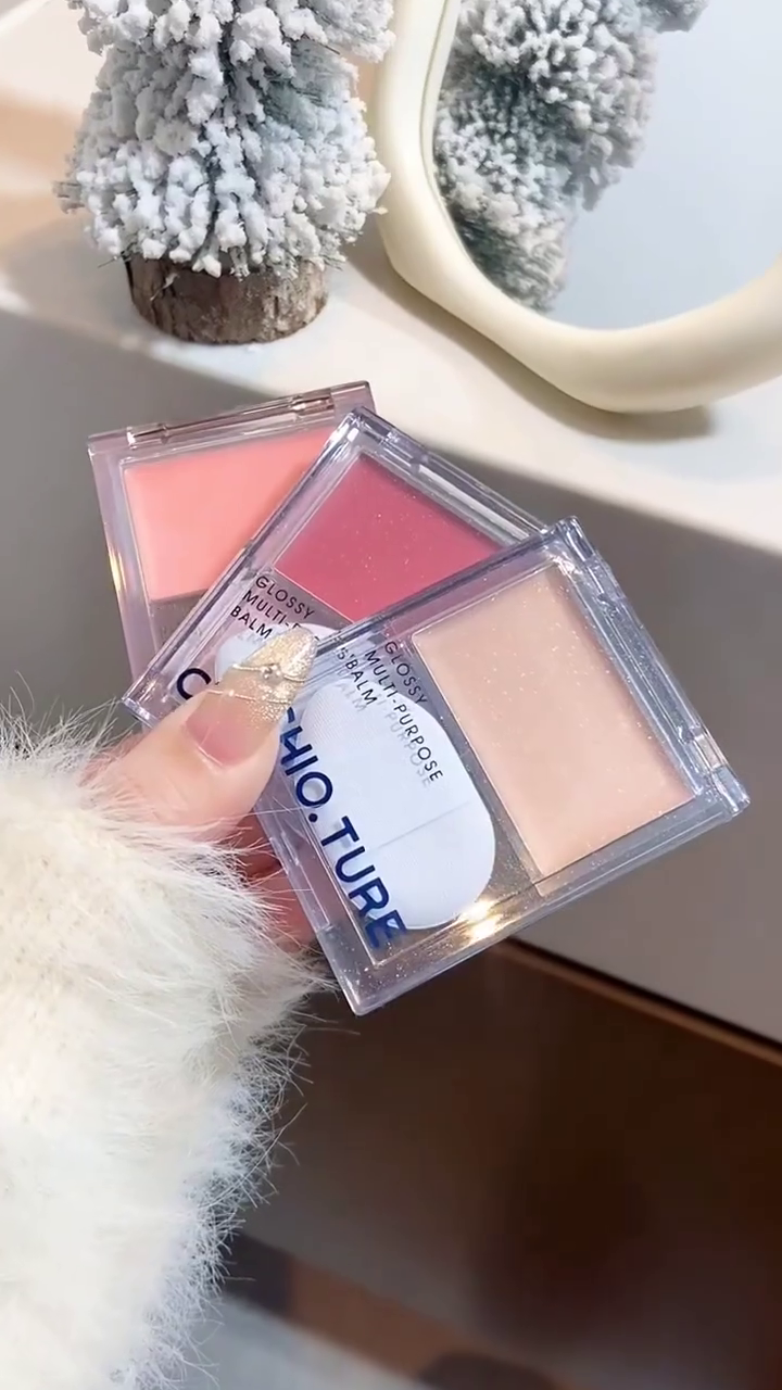 Glossy Multi-Purpose Balms: Perfect for a Dewy Finish and Subtle Flush of Color on Lips, Cheeks, and Eyes