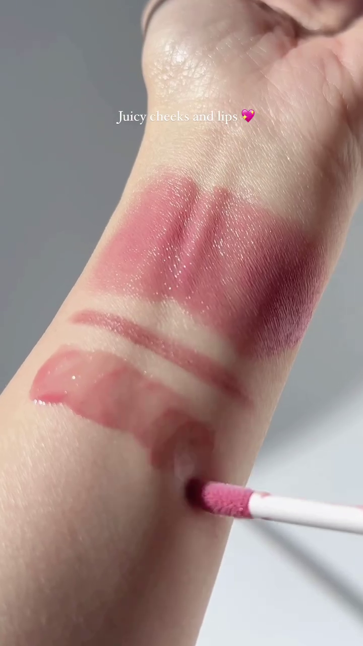 Merit Juicy Cheeks and Lips Combo – Blush Stick, Lipstick, and Lip Liner for a Flushed and Radiant Look