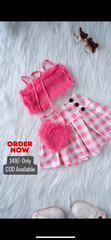 Baby Pink Color Top And Skirt For Kids On Sale